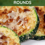 Zucchini parmesan rounds: A snack recipe that doubles as a healthy game day recipe and makes the perfect decadent-feeling low-calorie snack,